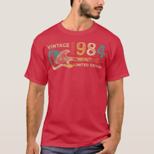 Retro 1984 birthday gift for men Guitar Player 38t T-Shirt