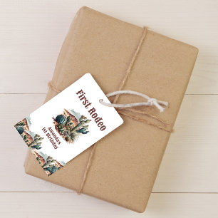 Retro 1st First Rodeo Western Cactus Birthday Gift Tags