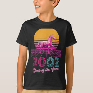 Retro 2002 Year Of The Horse Cny Zodiac Lady Fortu T-Shirt