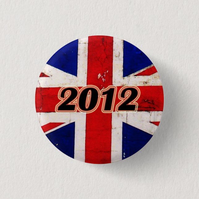 Retro 2012 UK 1 Inch Round Button (Front)