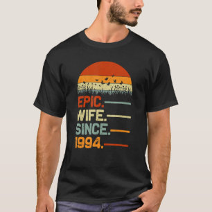 Retro 27th Wedding Anniversary For Her Epic Wife S T-Shirt