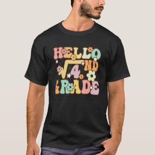 Retro 2nd Grade Square Root Of 4 Math Back To Scho T-Shirt