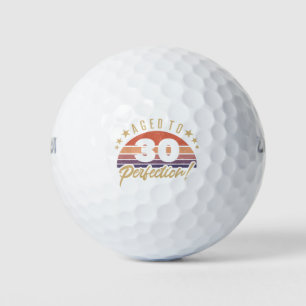 Retro 30th Birthday Humour Golf Balls