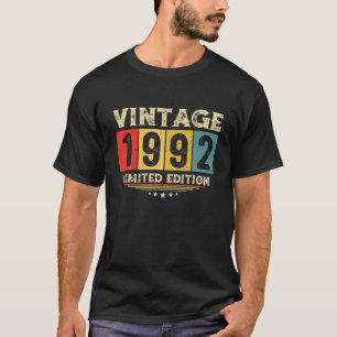 Retro 30th Birthday Party Vintage Born In 1992 30 T-Shirt
