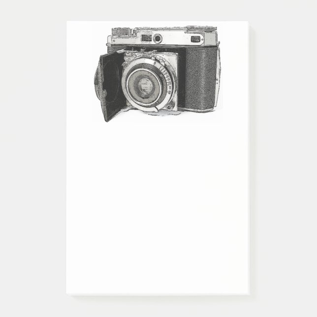 Retro 35mm Film Camera Photographer Art Drawing Post-it Notes (Front)