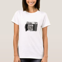 Retro 35mm Film Camera Photographer Art Drawing