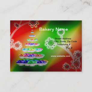 Retro 3.5" x 2" (Chubby) Bakery/Cupcakes Business Card