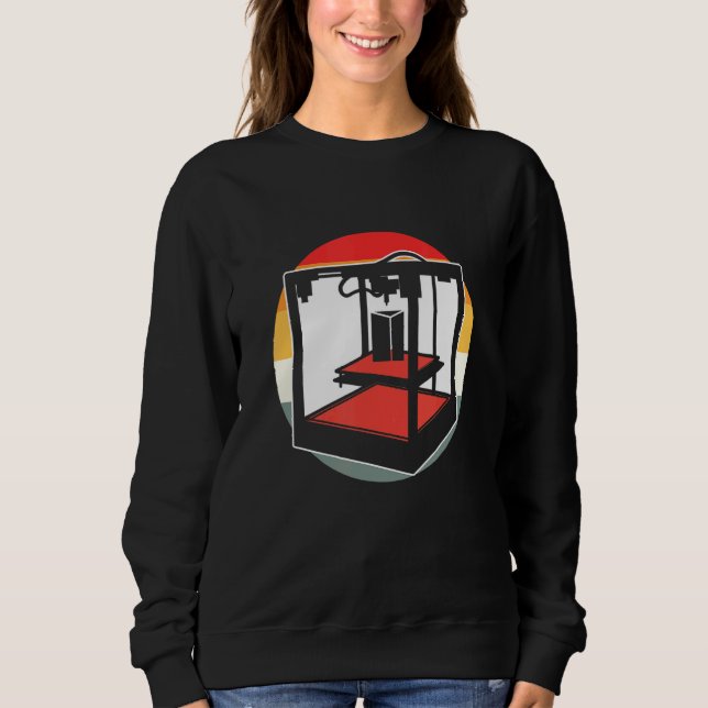 Retro 3d Printing Fan Design Sweatshirt (Front)
