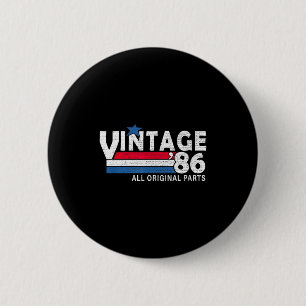 Retro 40th Birthday 1986 Vintage 1986 Men, Women F 2 Inch Round Button
