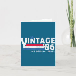 Retro 40th Birthday 1986 Vintage 1986 Men, Women F Card