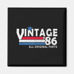 Retro 40th Birthday 1986 Vintage 1986 Men, Women F Magnet