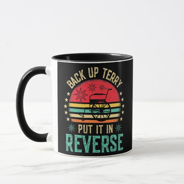 Retro 4th Of July Back Up Terry Put It In Reverse Mug (Left)