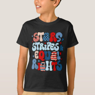 Retro 4th of July Liberal Stars Stripes and Equal T-Shirt