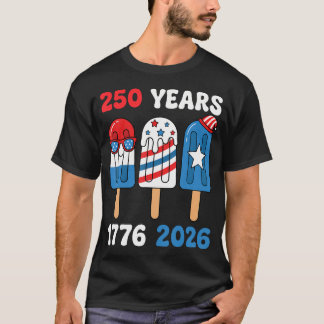 Retro 4Th Of July Popsicle 1776 2026 Patriotic T-Shirt