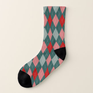 Retro 50s Argyle Print Socks