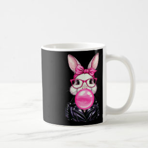 Retro 50's Cute Easter Bunny Blowing Bubble Gum 3  Coffee Mug