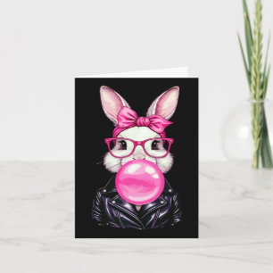 Retro 50's Cute Easter Bunny Blowing Bubble Gum 7  Card