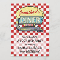 Retro 50s Diner Sock Hop Birthday Party Theme Red