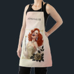 Retro 50s Glam Housewife Funny Sarcastic Humor Apron<br><div class="desc">Bring full diva energy to the kitchen, craft room, or party prep with this glamorous personalized apron featuring a radiant red‑haired beauty in a sparkling gold gown, laughing with pure celebration energy while holding a martini. The dramatic black background, shimmering gold accents, and ornate rose frame create a luxe Hollywood‑glam...</div>