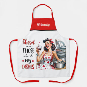 Retro 50s Glam Housewife Funny Sarcastic Humour Apron