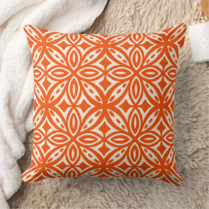 Retro 50s Hawaiian pattern Throw Pillow