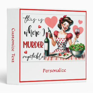 Retro 50s Housewife Funny Quote Kitchen Humour Binder