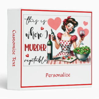 Retro 50s Housewife Funny Quote Kitchen Humour Binder