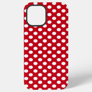 Retro 50's Inspired Red White Polka Dot Pattern iPhone 12 Pro Max Case