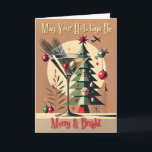 Retro 50s Jet Set Christmas Tree Martini Card<br><div class="desc">Welcome to my Mid Century Fantasy World! Designs in this store are born of growing up in a Mid Century home complete with Martini loving parents.  Break out the cocktails.  Merging fact with fantasy within Mid Century Modern,  Jazz,  Retro Futuristic,  Atomic and Space Age Designs.</div>