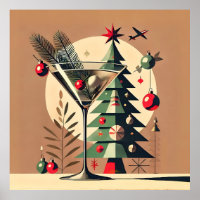Retro 50s Jet Set Christmas Tree Martini