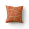 retro 50s pattern throw pillow terracotta