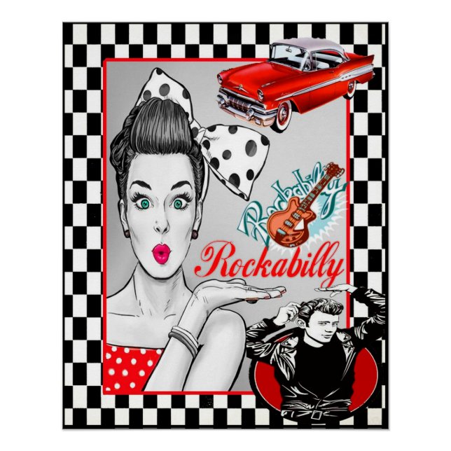 Retro 50s Rockabilly   Poster (Front)