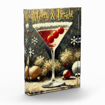 Retro 50s Triple Cranberry Christmas Martini