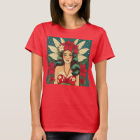 Retro 50s Tropical Christmas Pin-Up Girl