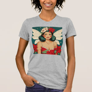 Retro 50s Tropical Christmas Pin-Up Starlet T-Shirt