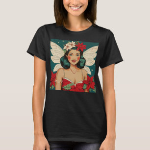 Retro 50s Tropical Christmas Pin-Up Starlet T-Shirt