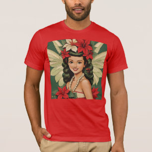 Retro 50s Tropical Christmas Princess T-Shirt