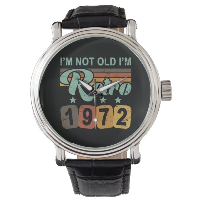 Retro 50th Birthday 1972 Watch (Front)