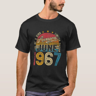 Retro 54 Years Old Awesome Since June 1967 54Th Bd T-Shirt