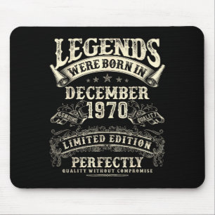 Retro 55th Birthday For Men 55 Year Old December 1 Mouse Pad