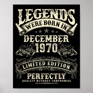 Retro 55th Birthday For Men 55 Year Old December 1 Poster