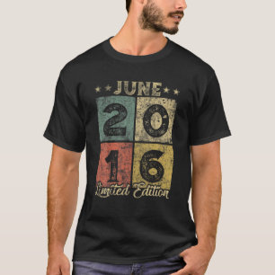 Retro 5Th Birthday Awesome Since June 2016 5 Years T-Shirt