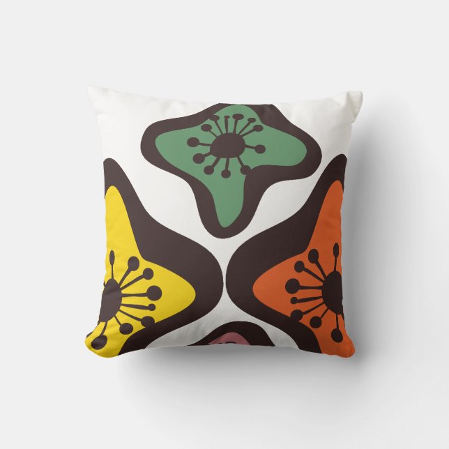 retro 60s 70s decor pillow (Front)
