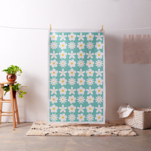 retro 60s 70s flower fabric