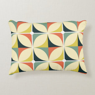 Retro 60's 70's geometric pattern. accent pillow