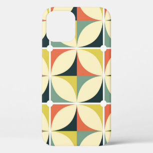 Retro 60's 70's geometric pattern. iPhone 12 case