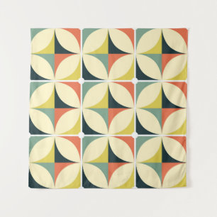 Retro 60's 70's geometric pattern. tapestry