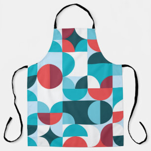 Retro 60's 70's minimalist pattern apron