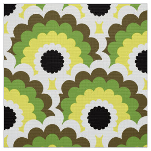 Retro 60s 70s Mod fabric Scallop pattern