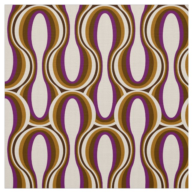 Retro 60s 70s pattern styled fabric (Swatch)